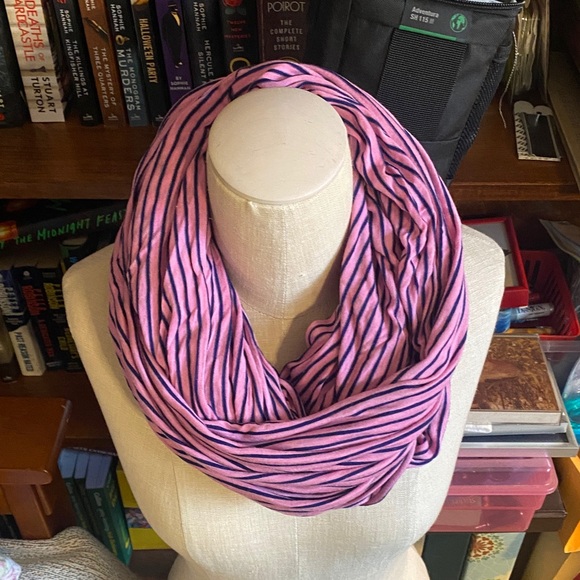 J. Crew Accessories - J. Crew Vibrant Pink and Black Scarf